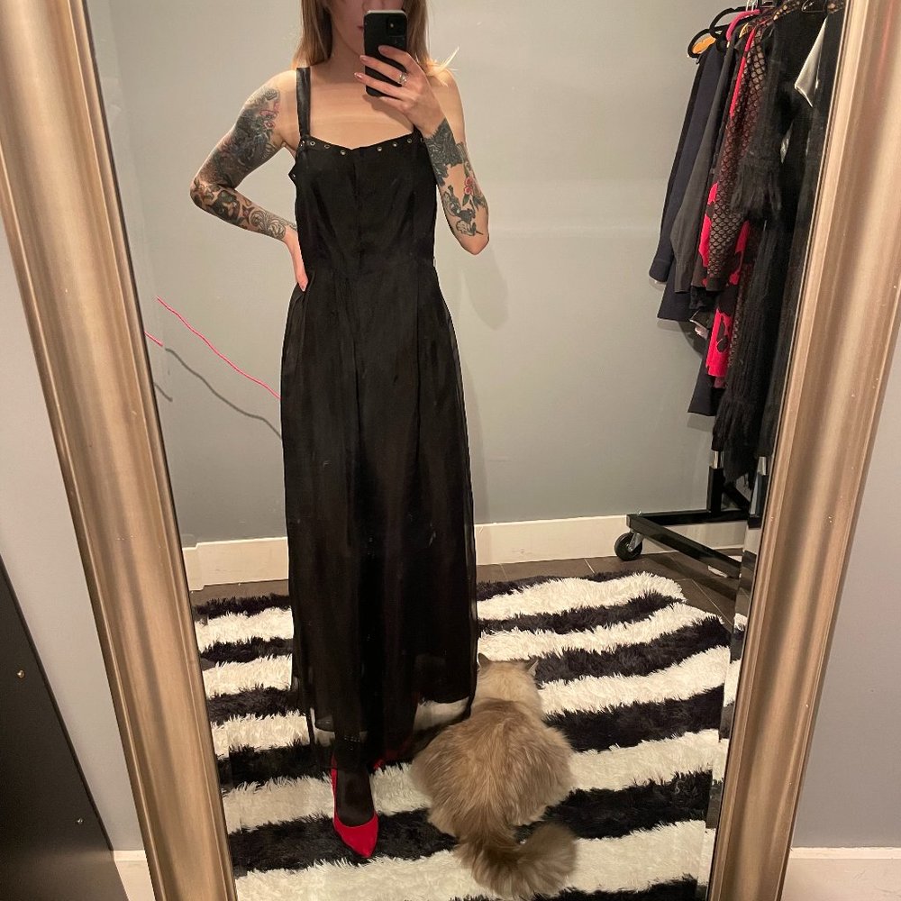 Vera Wang Lavender button-front maxi dress